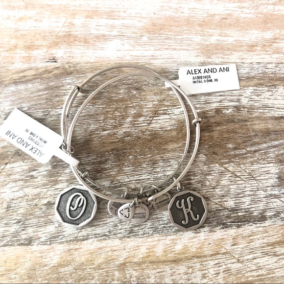 ALEX AND ANI ADJUSTABLE INITIAL BRACELETS - Picture 3 of 6